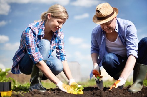 Professionals clearing garden debris in Plaistow